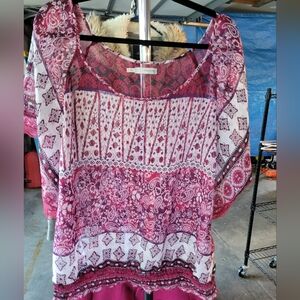 Maurice's plus 1 sheer blouse